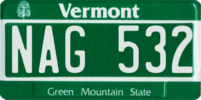 VT license plate NAG532