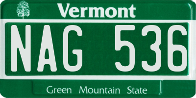 VT license plate NAG536