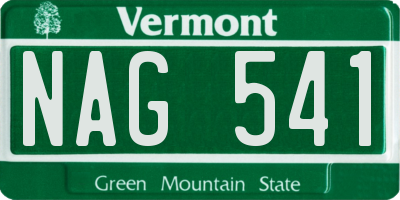 VT license plate NAG541