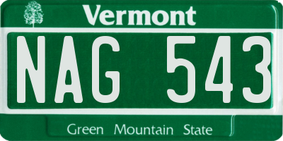 VT license plate NAG543