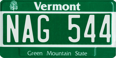 VT license plate NAG544