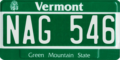 VT license plate NAG546
