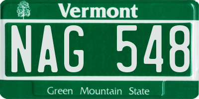 VT license plate NAG548