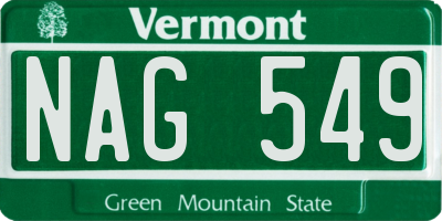 VT license plate NAG549