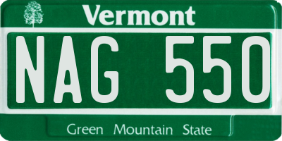 VT license plate NAG550