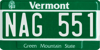 VT license plate NAG551