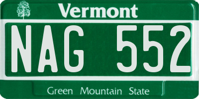 VT license plate NAG552
