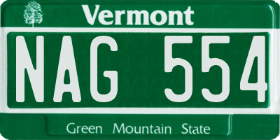 VT license plate NAG554