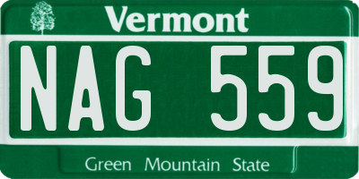 VT license plate NAG559