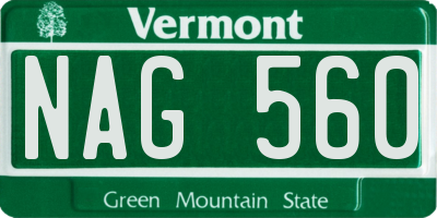 VT license plate NAG560