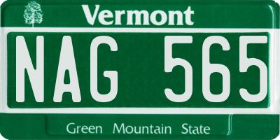 VT license plate NAG565