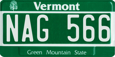 VT license plate NAG566