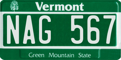 VT license plate NAG567