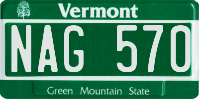 VT license plate NAG570