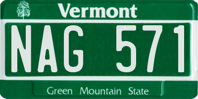 VT license plate NAG571
