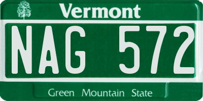 VT license plate NAG572