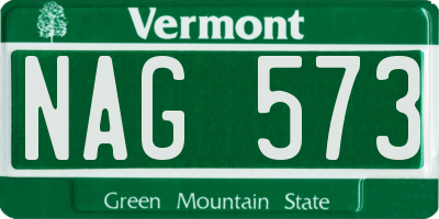 VT license plate NAG573