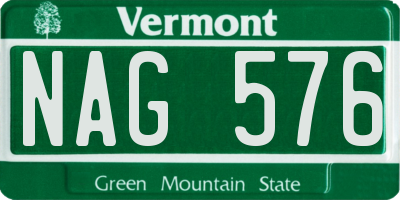 VT license plate NAG576