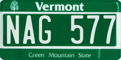 VT license plate NAG577