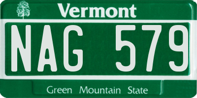 VT license plate NAG579