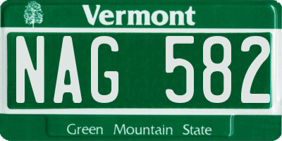 VT license plate NAG582
