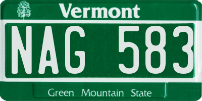 VT license plate NAG583