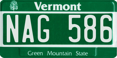 VT license plate NAG586