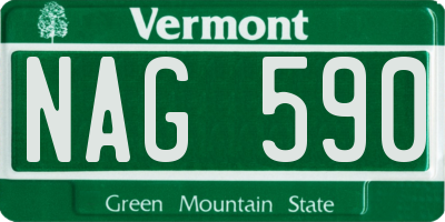 VT license plate NAG590