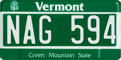 VT license plate NAG594