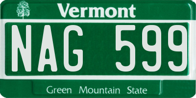 VT license plate NAG599