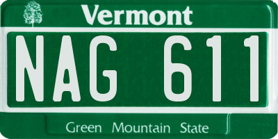 VT license plate NAG611