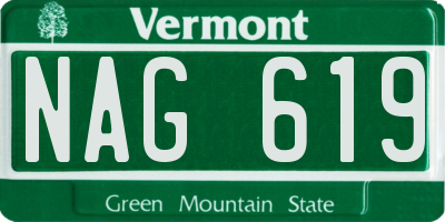 VT license plate NAG619
