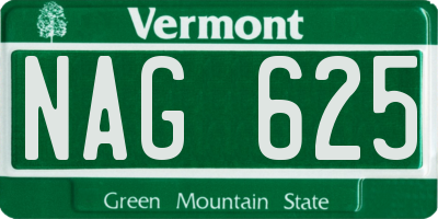 VT license plate NAG625