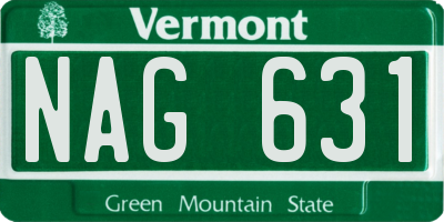 VT license plate NAG631