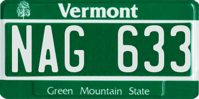 VT license plate NAG633