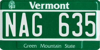 VT license plate NAG635