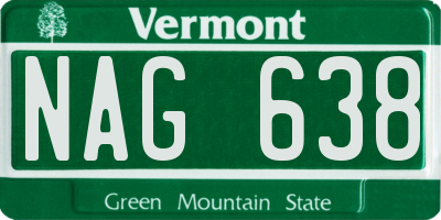 VT license plate NAG638
