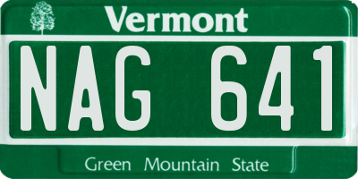 VT license plate NAG641