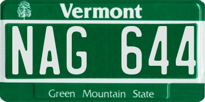 VT license plate NAG644