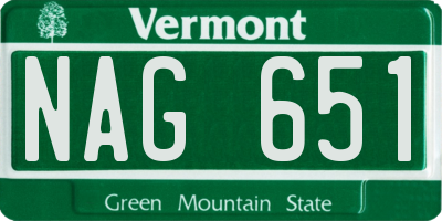 VT license plate NAG651