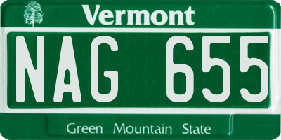 VT license plate NAG655