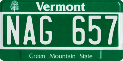 VT license plate NAG657