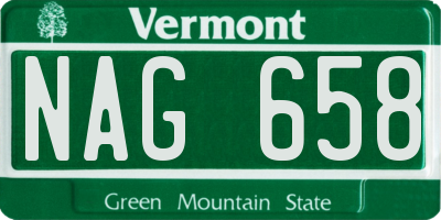 VT license plate NAG658