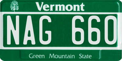 VT license plate NAG660