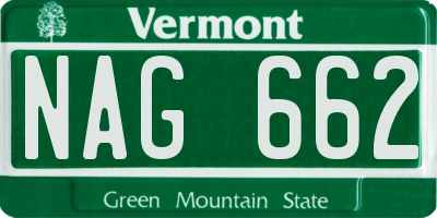 VT license plate NAG662