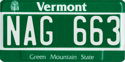 VT license plate NAG663