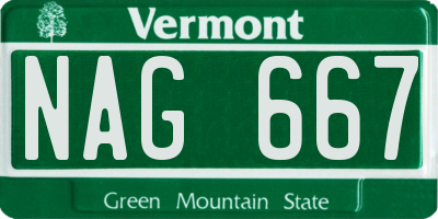VT license plate NAG667