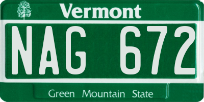VT license plate NAG672