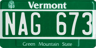 VT license plate NAG673