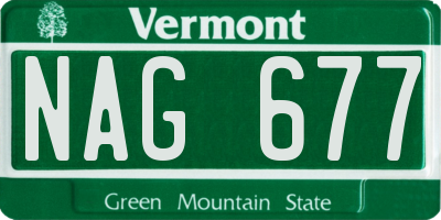 VT license plate NAG677